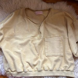 Kinga csilla Terry crop beach shirt o/s